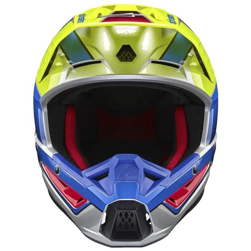 casco_astars_sm5_sail_amarillo-fluo_esmalte_azul-plata-brillante_front