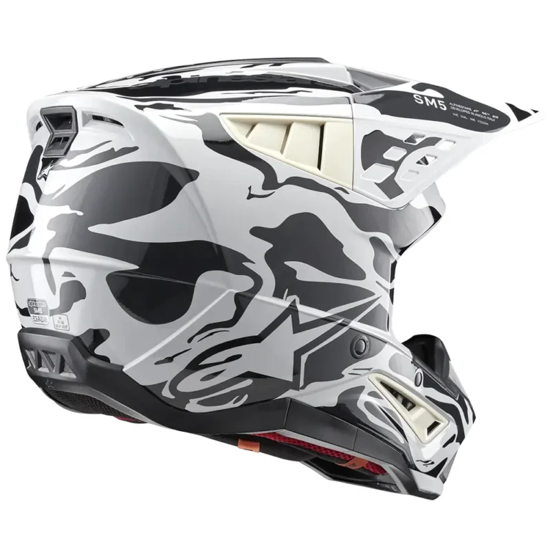 SM5 MINERAL Gris Frío/Gris Oscuro Brillante Casco Alpinestars