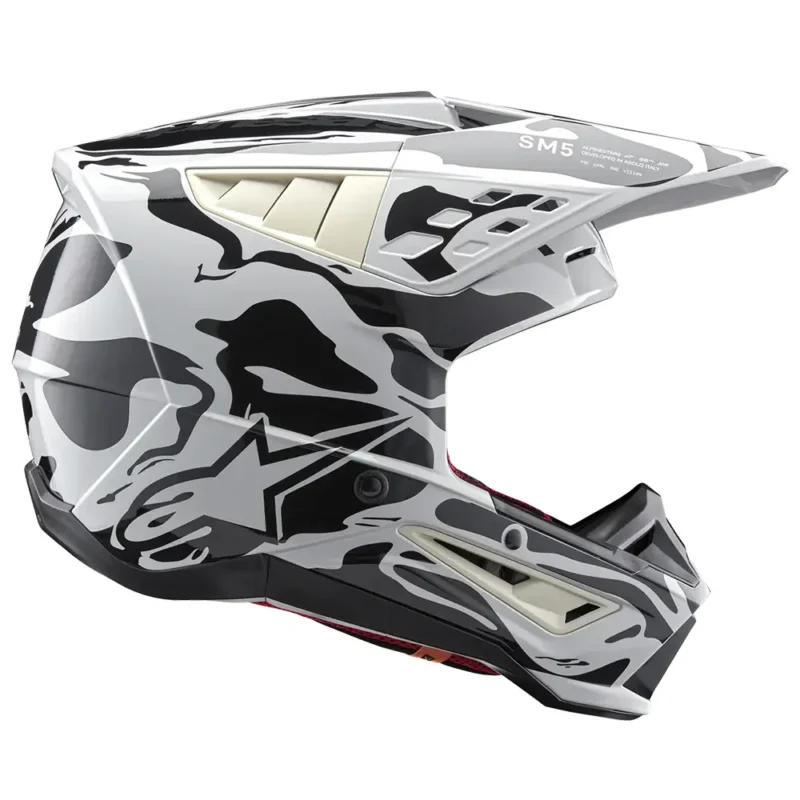 SM5 MINERAL Gris Frío/Gris Oscuro Brillante Casco Alpinestars