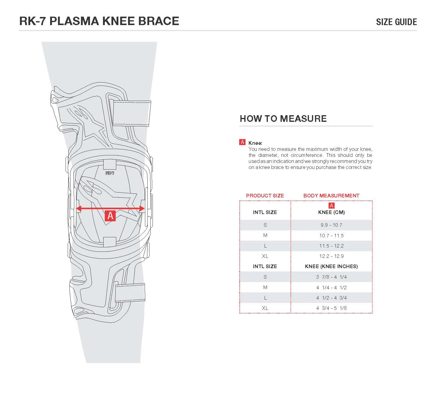 RK7_KNEE_BRACES_Size_guide